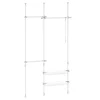Kleiderständer verstellbar 107 - 280 cm weiss