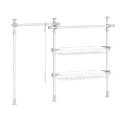 Kleiderständer verstellbar 107 - 280 cm weiss