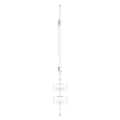 Kleiderständer verstellbar 107 - 280 cm weiss