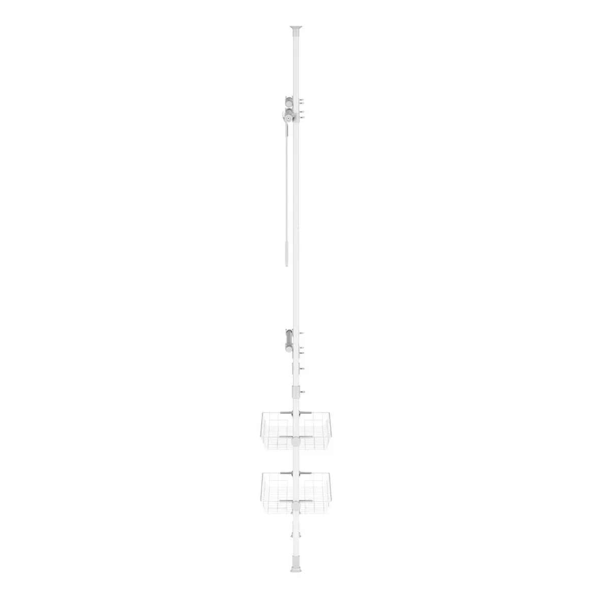 Kleiderständer verstellbar 107 - 280 cm weiss