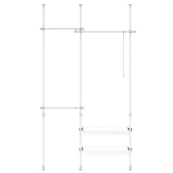 Kleiderständer verstellbar 107 - 280 cm weiss