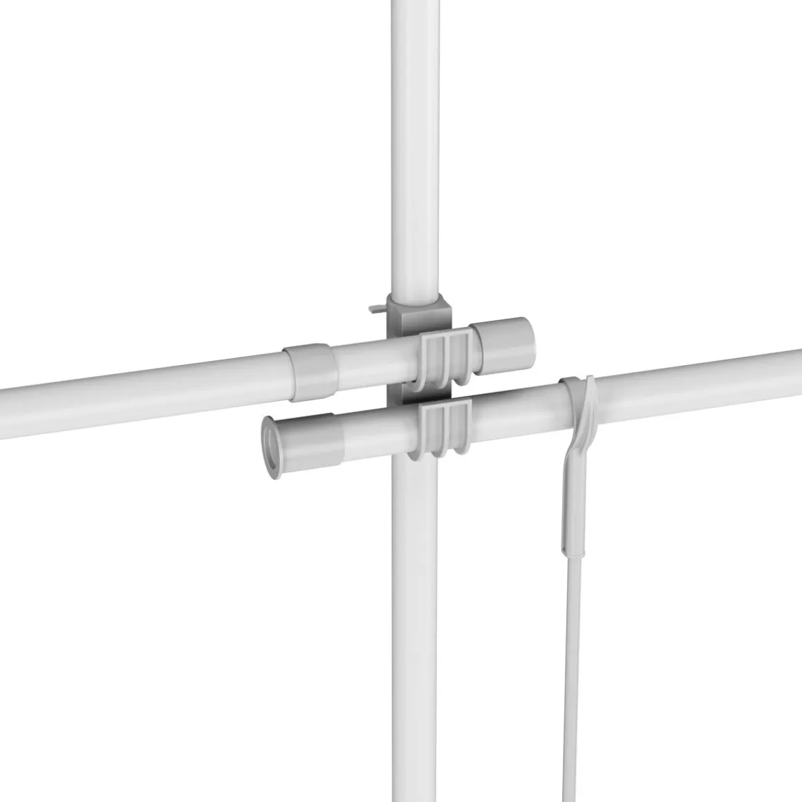 Kleiderständer verstellbar 107 - 280 cm weiss