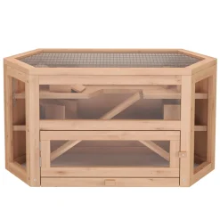 Kleintierkäfig Holz 80 x 40 x 43 cm natur