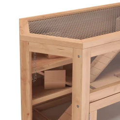 Kleintierkäfig Holz 80 x 40 x 43 cm natur