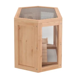 Kleintierkäfig Holz 80 x 40 x 43 cm natur