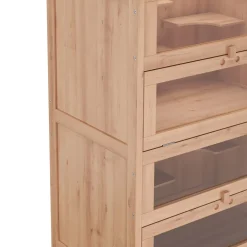 Kleintierkäfig Holz 60 x 40 x 120 cm natur