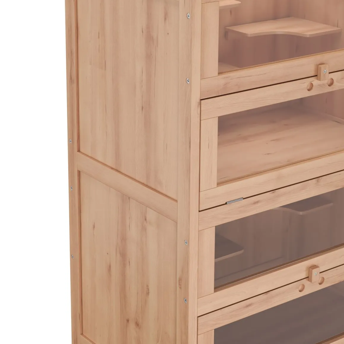 Kleintierkäfig Holz 60 x 40 x 120 cm natur