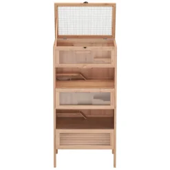 Kleintierkäfig Holz 60 x 40 x 120 cm natur