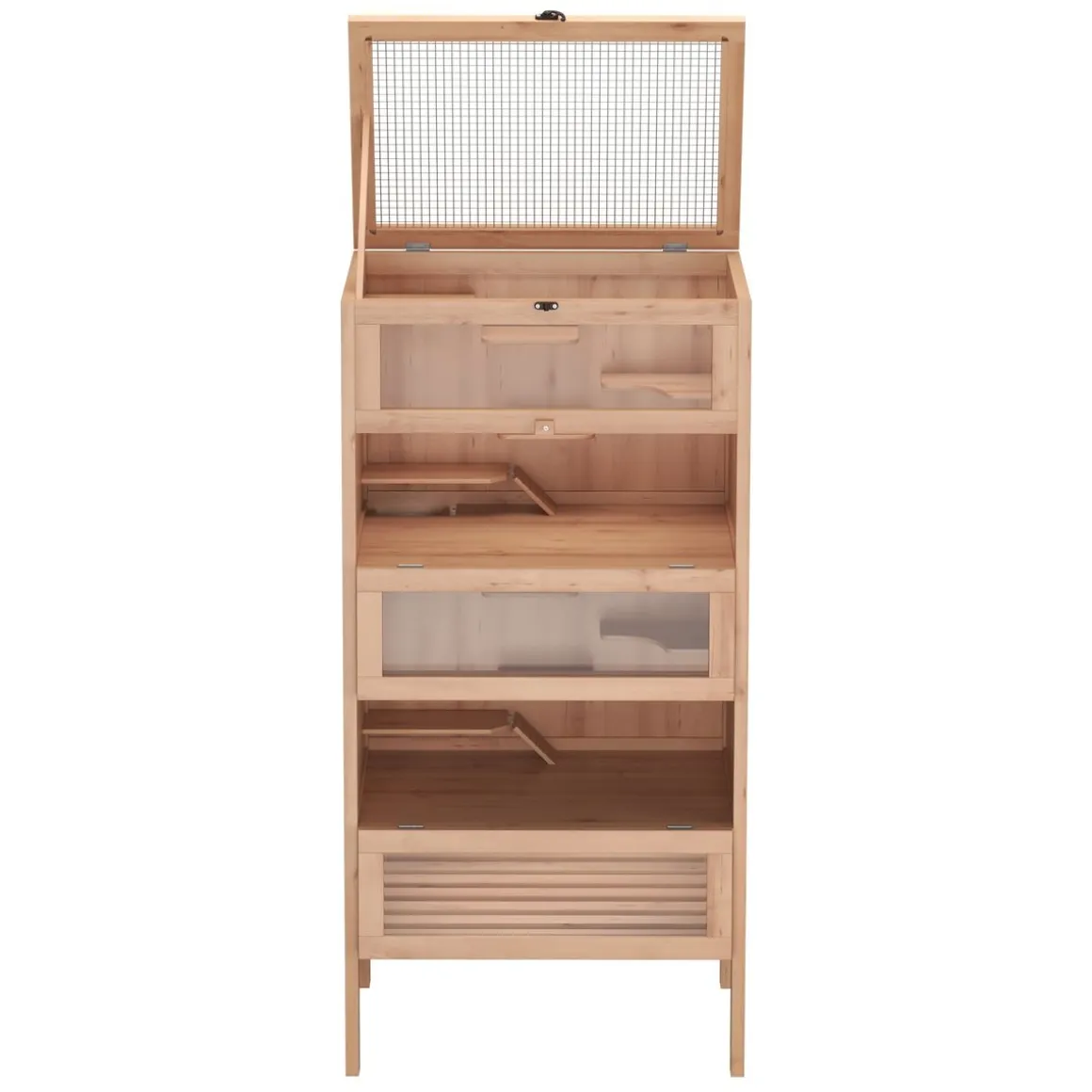 Kleintierkäfig Holz 60 x 40 x 120 cm natur