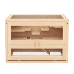 Kleintierkäfig Holz 60 x 35 x 42 cm natur