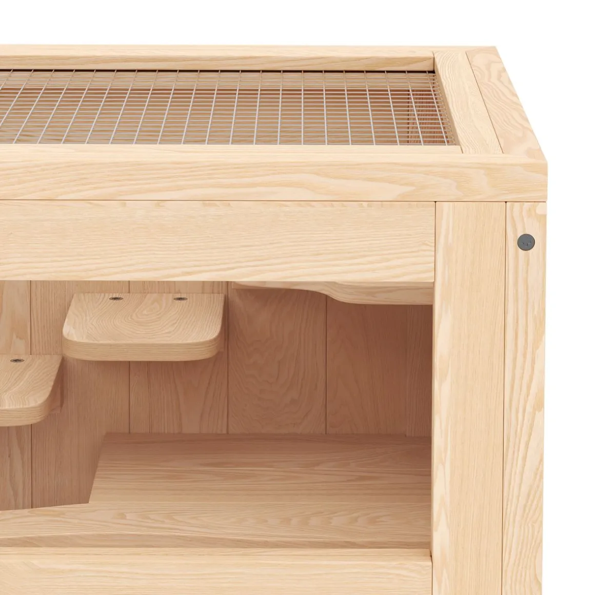 Kleintierkäfig Holz 60 x 35 x 42 cm natur