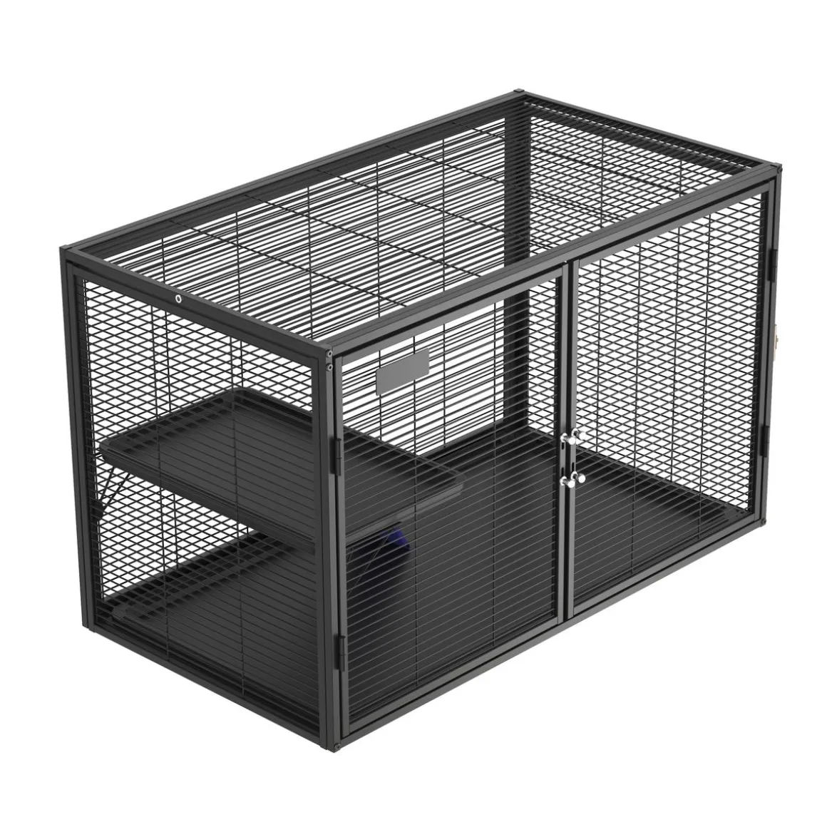 Kleintierkäfig 92 x 58 x 65 cm schwarz