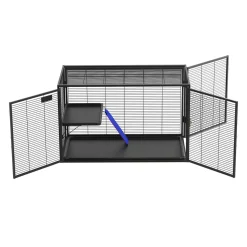 Kleintierkäfig 92 x 58 x 65 cm schwarz