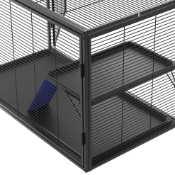 Kleintierkäfig 92 x 58 x 65 cm schwarz