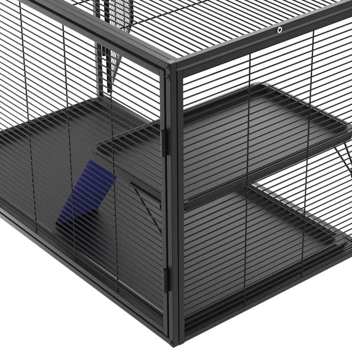Kleintierkäfig 92 x 58 x 65 cm schwarz