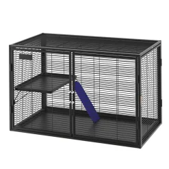 Kleintierkäfig 92 x 58 x 65 cm schwarz