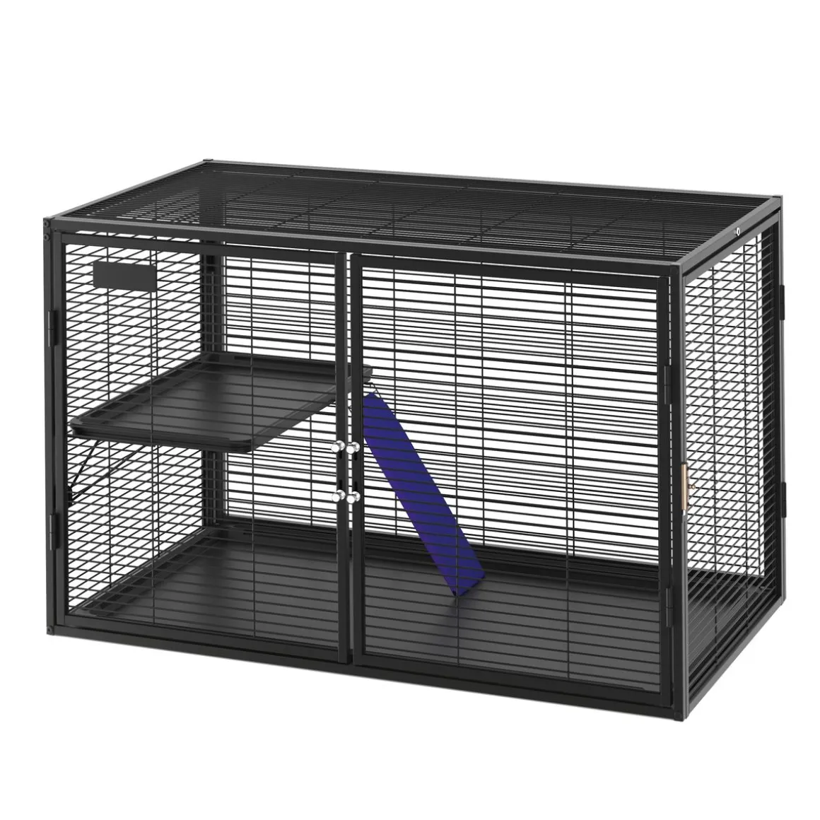 Kleintierkäfig 92 x 58 x 65 cm schwarz