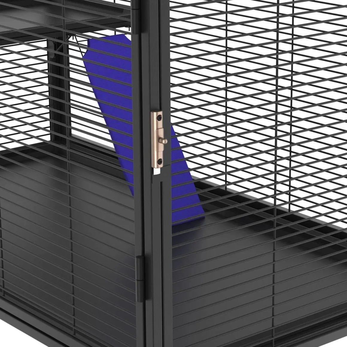 Kleintierkäfig 92 x 58 x 65 cm schwarz
