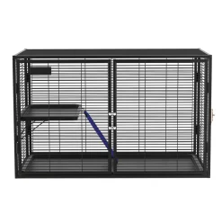 Kleintierkäfig 92 x 58 x 65 cm schwarz