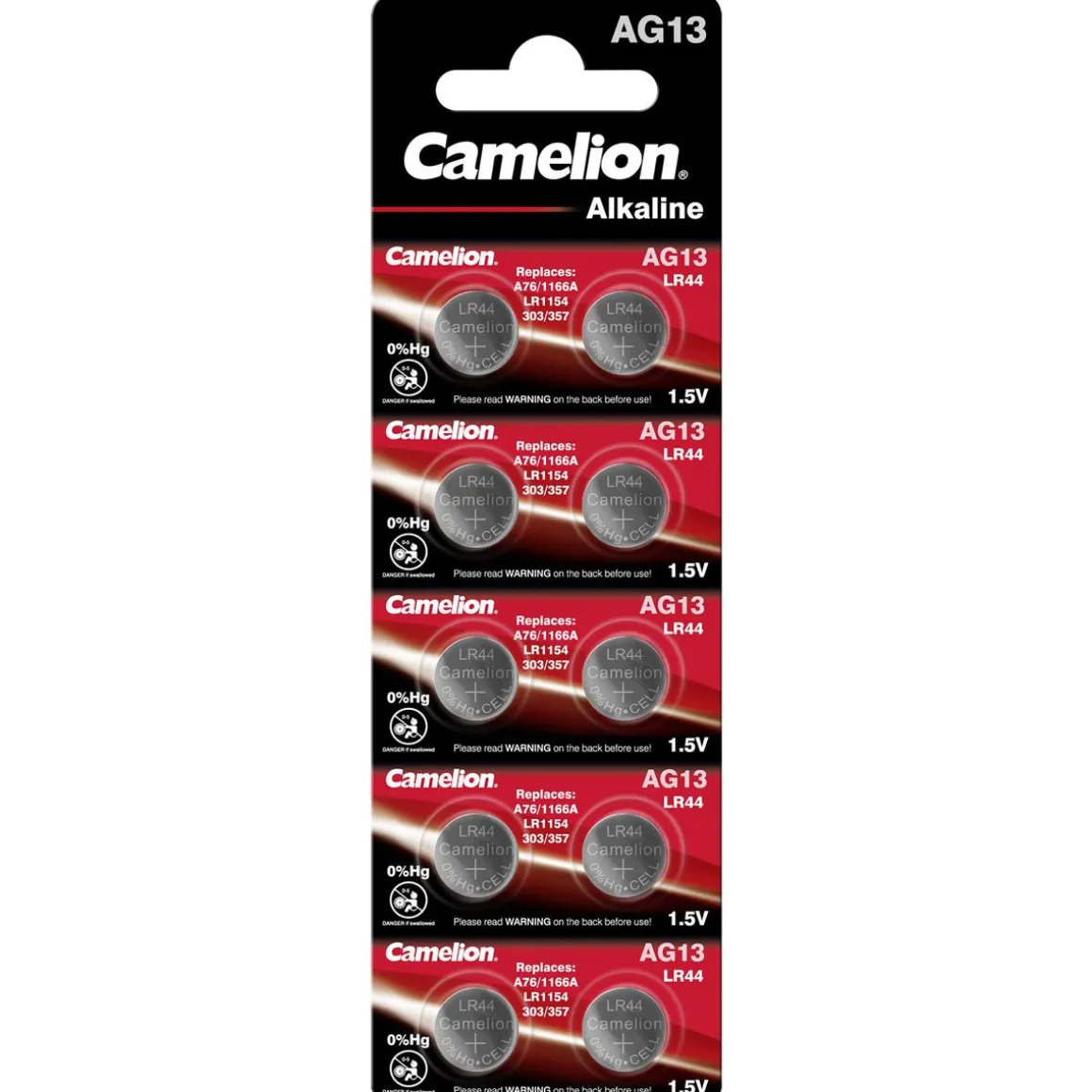Knopfzelle Camelion Alkaline LR44 10 Stk.