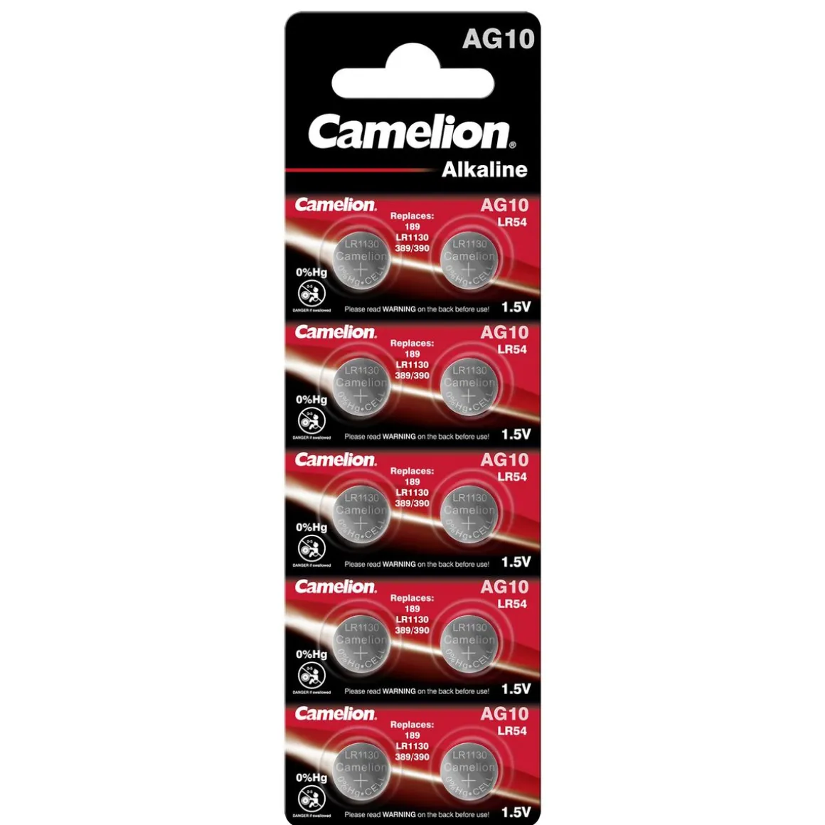 Knopfzelle Camelion Alkaline LR54 10 Stk.