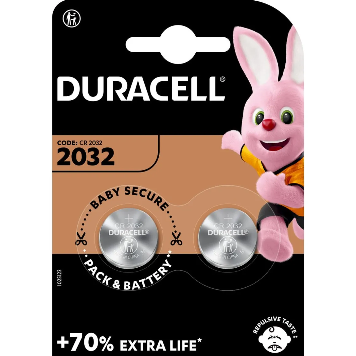 Knopfzelle DURACELL Lithium CR2032 2 Stk.