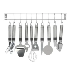 Kochbesteck mit Wandhalterung 9-teilig