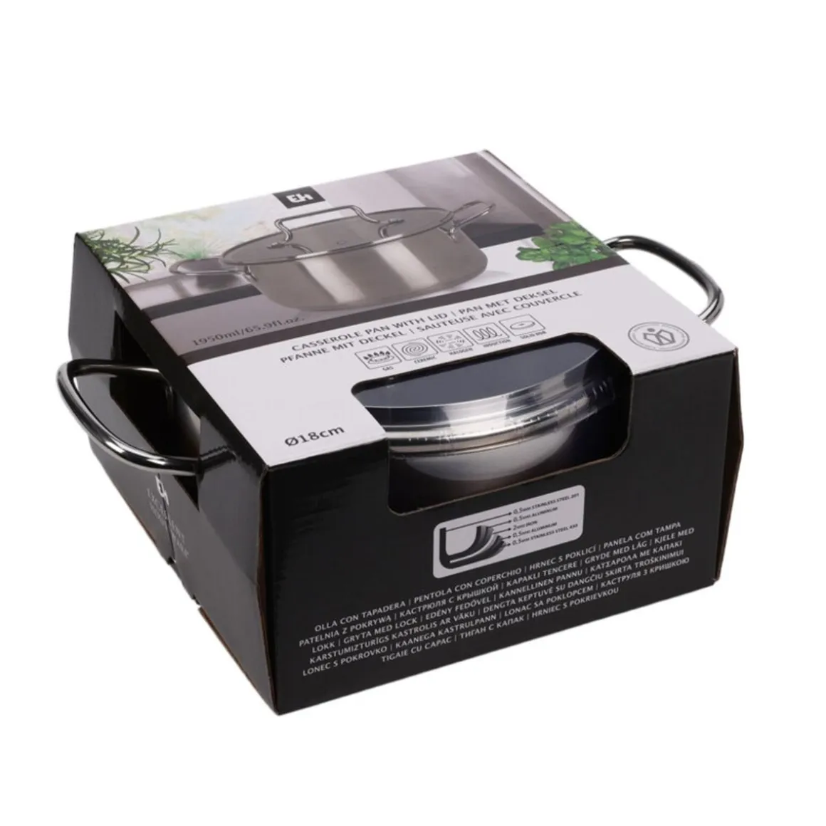 Kochtopf Edelstahl 1.95L
