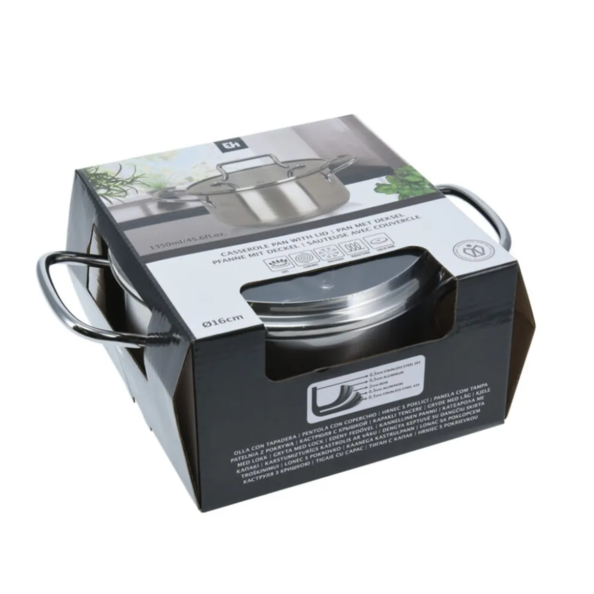Kochtopf Edelstahl 1.35L