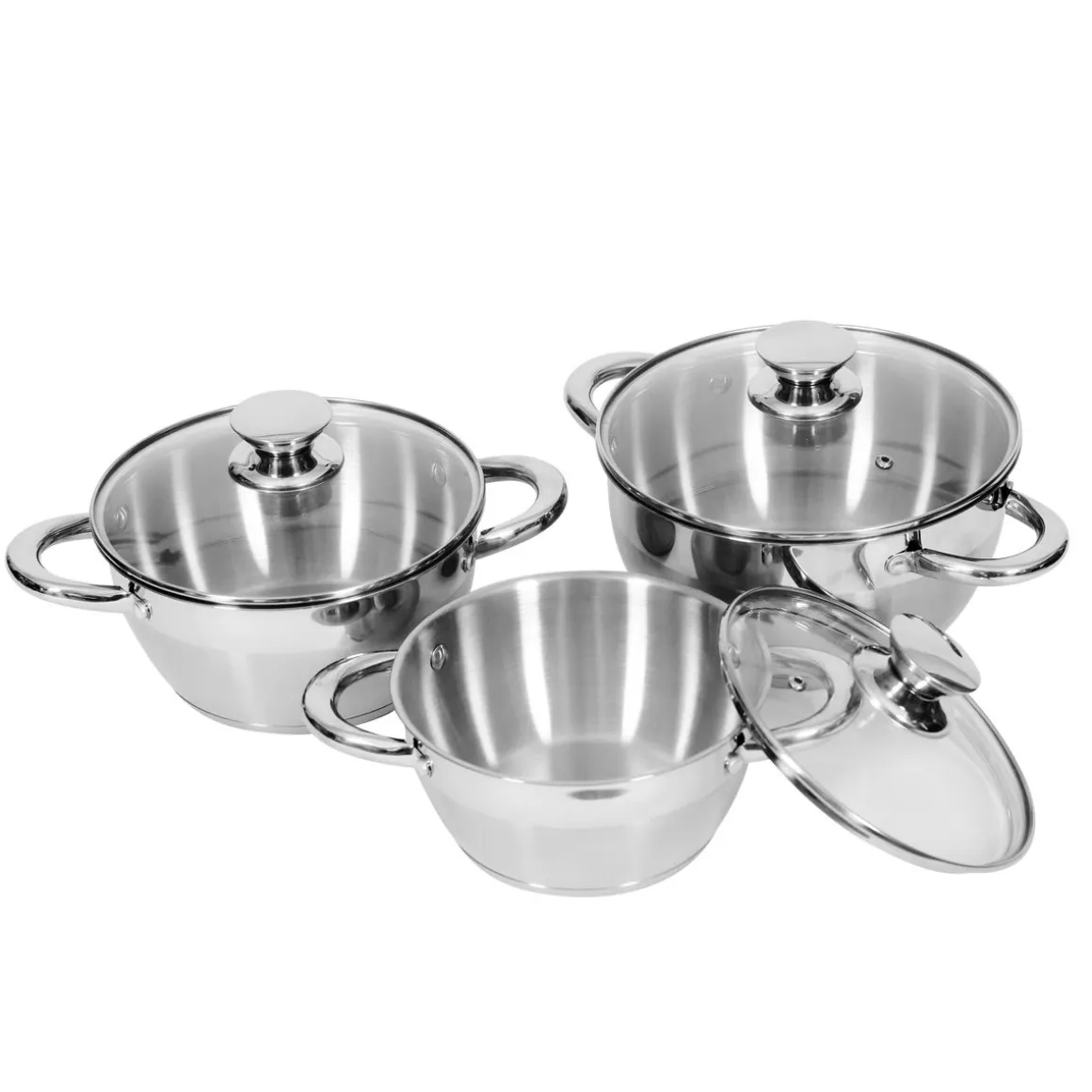 Kochtopf Edelstahl Set 6-teilig