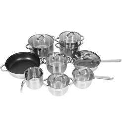 Kochtopf Edelstahl Set 15-teilig