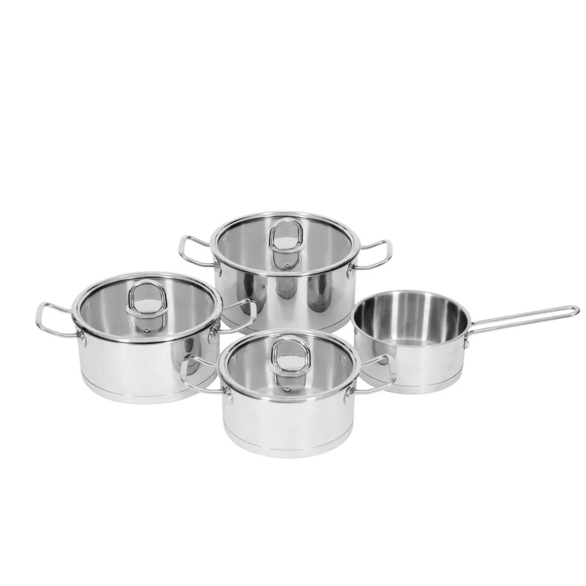 Kochtopf Edelstahl Set 7-teilig