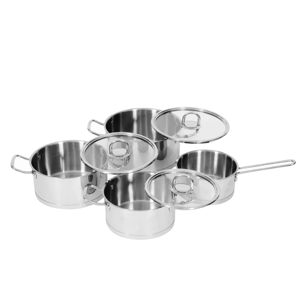 Kochtopf Edelstahl Set 7-teilig