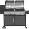 Kombigrill Gas und Holzkohle BBQ