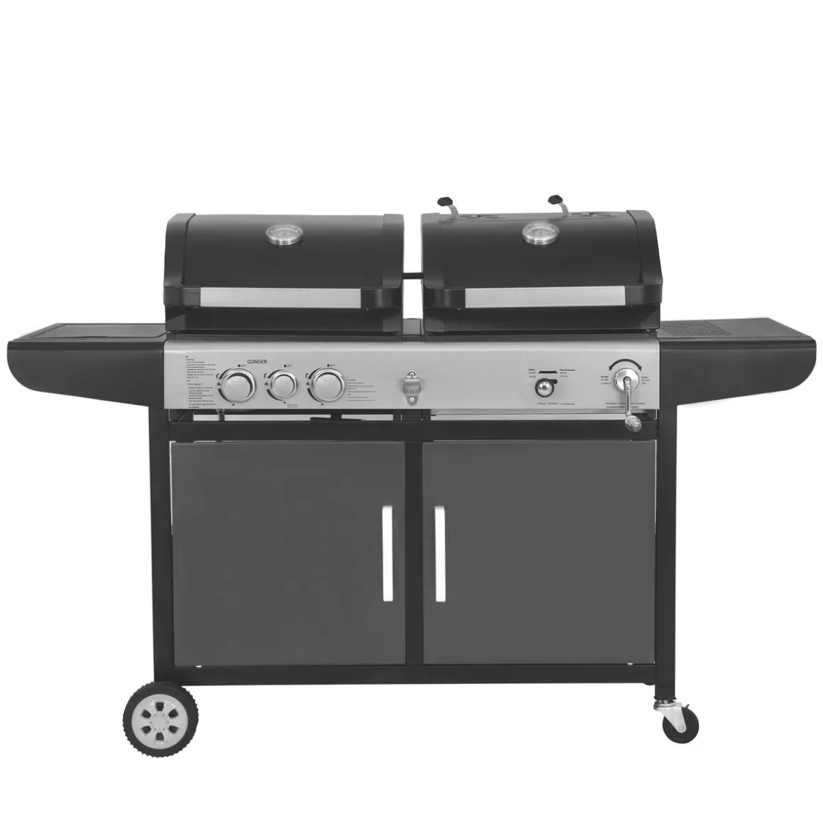 Kombigrill Gas und Holzkohle BBQ