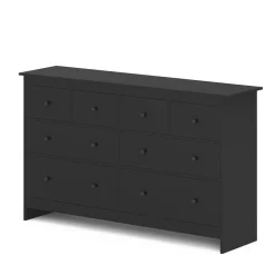 Kommode ADALIE 8 Schubladen 160 x 96 cm schwarz