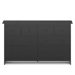 Kommode ADALIE 8 Schubladen 160 x 96 cm schwarz