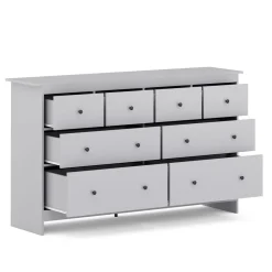 Kommode ADALIE 8 Schubladen 160 x 96 cm grau
