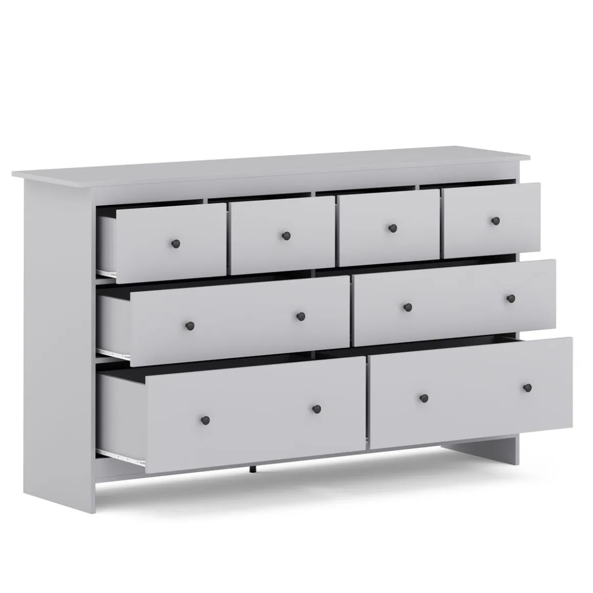Kommode ADALIE 8 Schubladen 160 x 96 cm grau