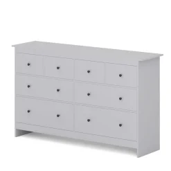 Kommode ADALIE 8 Schubladen 160 x 96 cm grau