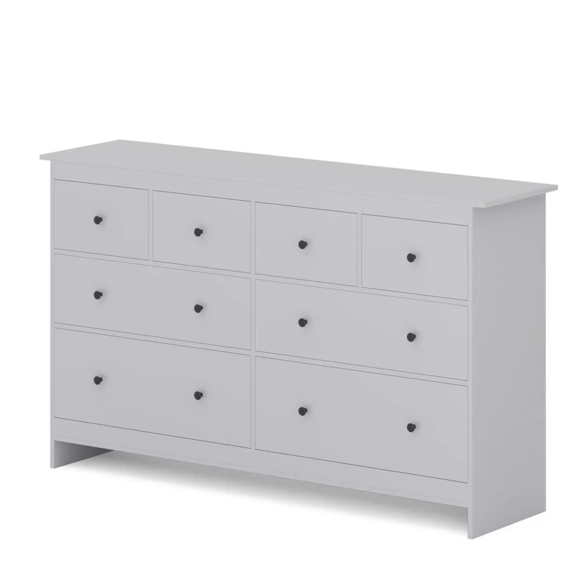 Kommode ADALIE 8 Schubladen 160 x 96 cm grau
