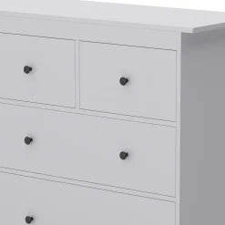 Kommode ADALIE 8 Schubladen 160 x 96 cm grau
