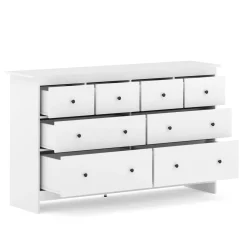 Kommode ADALIE 8 Schubladen 160 x 96 cm weiss