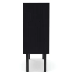 Kommode ALDO 80 x 110 cm schwarz/hellbraun