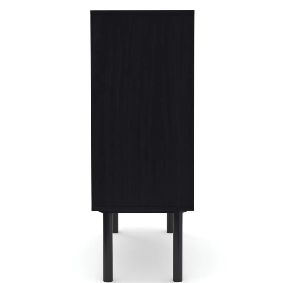 Kommode ALDO 80 x 110 cm schwarz/hellbraun