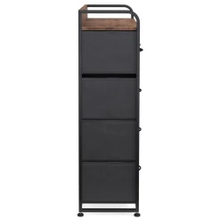Kommode ALFONSO 83 x 89 cm schwarz/braun