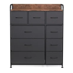 Kommode ALFONSO 83 x 89 cm schwarz/braun