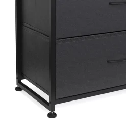 Kommode ALFONSO 83 x 89 cm schwarz/braun