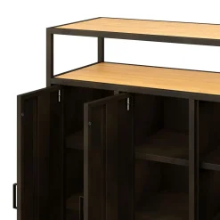 Kommode auf Rollen Industrial FORGE 85 x 98 cm schwarz/braun