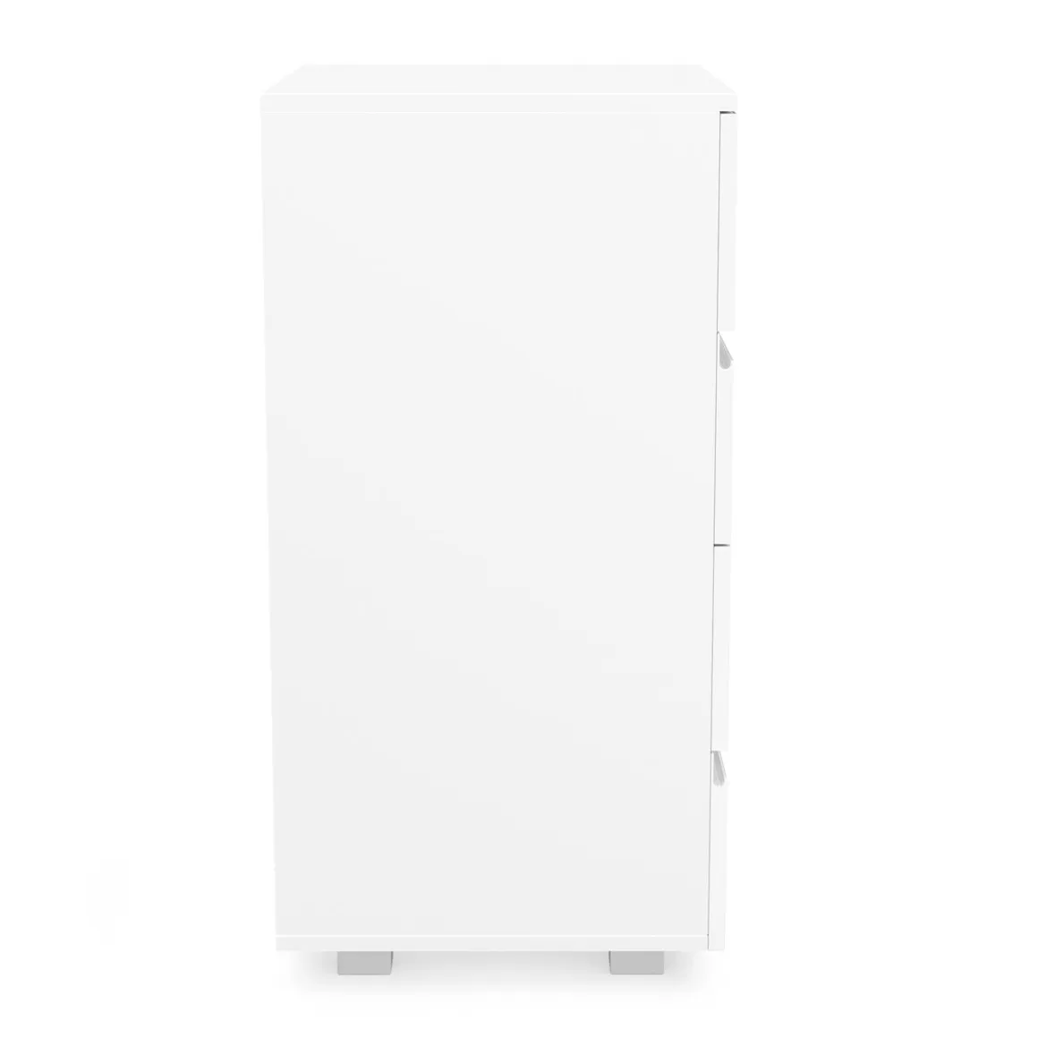 Kommode AVILA 4 Schubladen 50 x 80 cm Hochglanz weiss